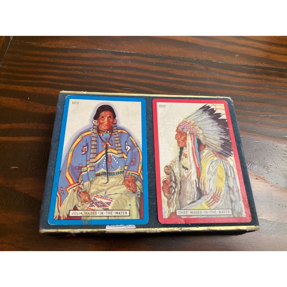 Vintage Great‎ Northern Railway Playing Cards Double Deck Native American